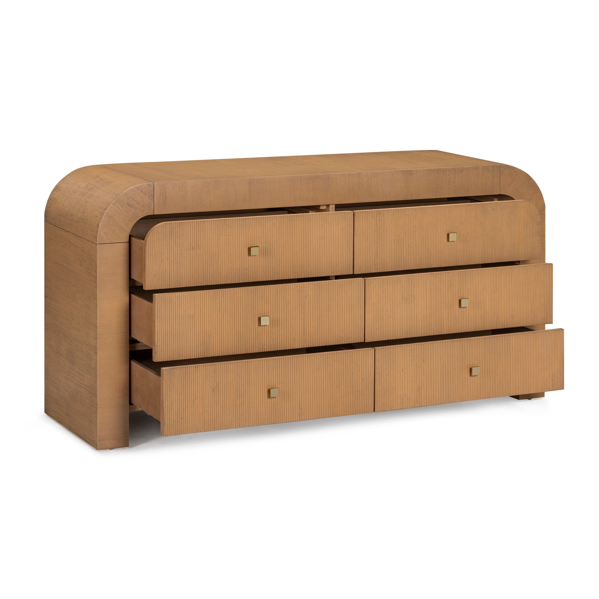 Hump 62" Arched 6-Drawer Dresser Natural by Tov Furniture