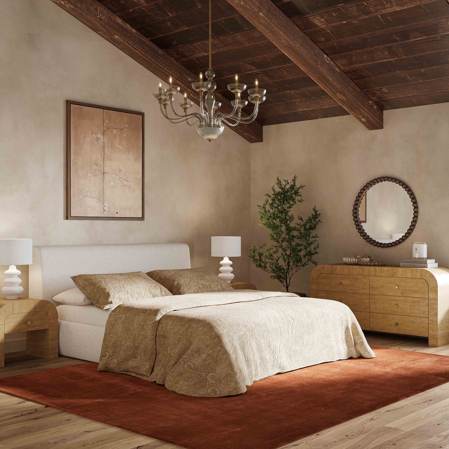 Hump 62" Arched 6-Drawer Dresser Natural by Tov Furniture