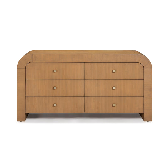 Hump 62" Arched 6-Drawer Dresser Natural by Tov Furniture