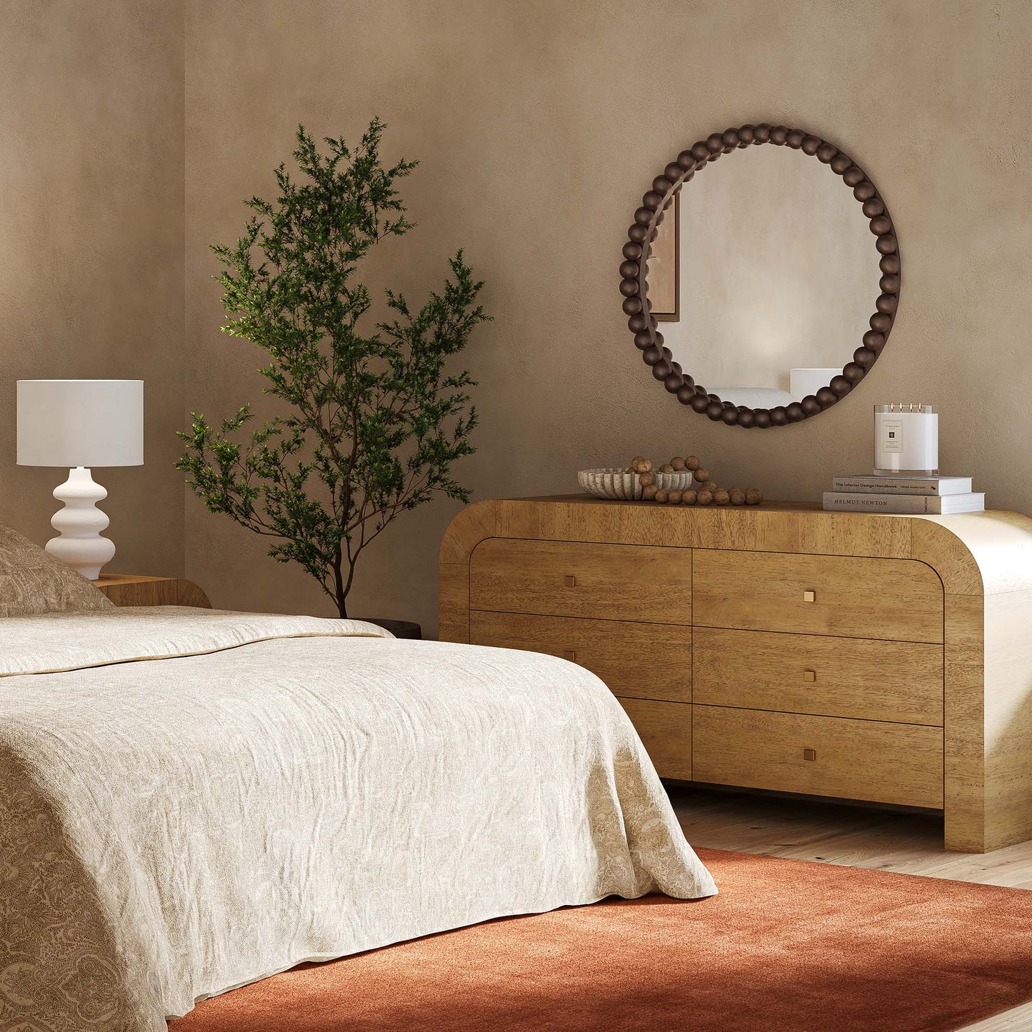 Hump 62" Arched 6-Drawer Dresser Natural by Tov Furniture