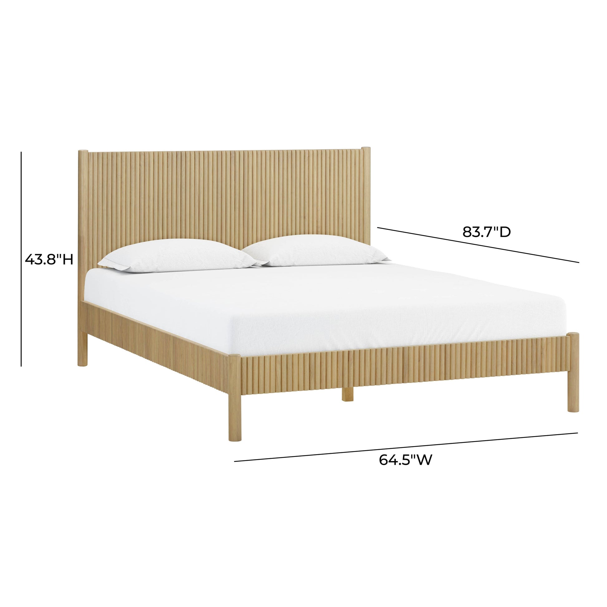 Tyla Natural Wood Bed by TOV B54409