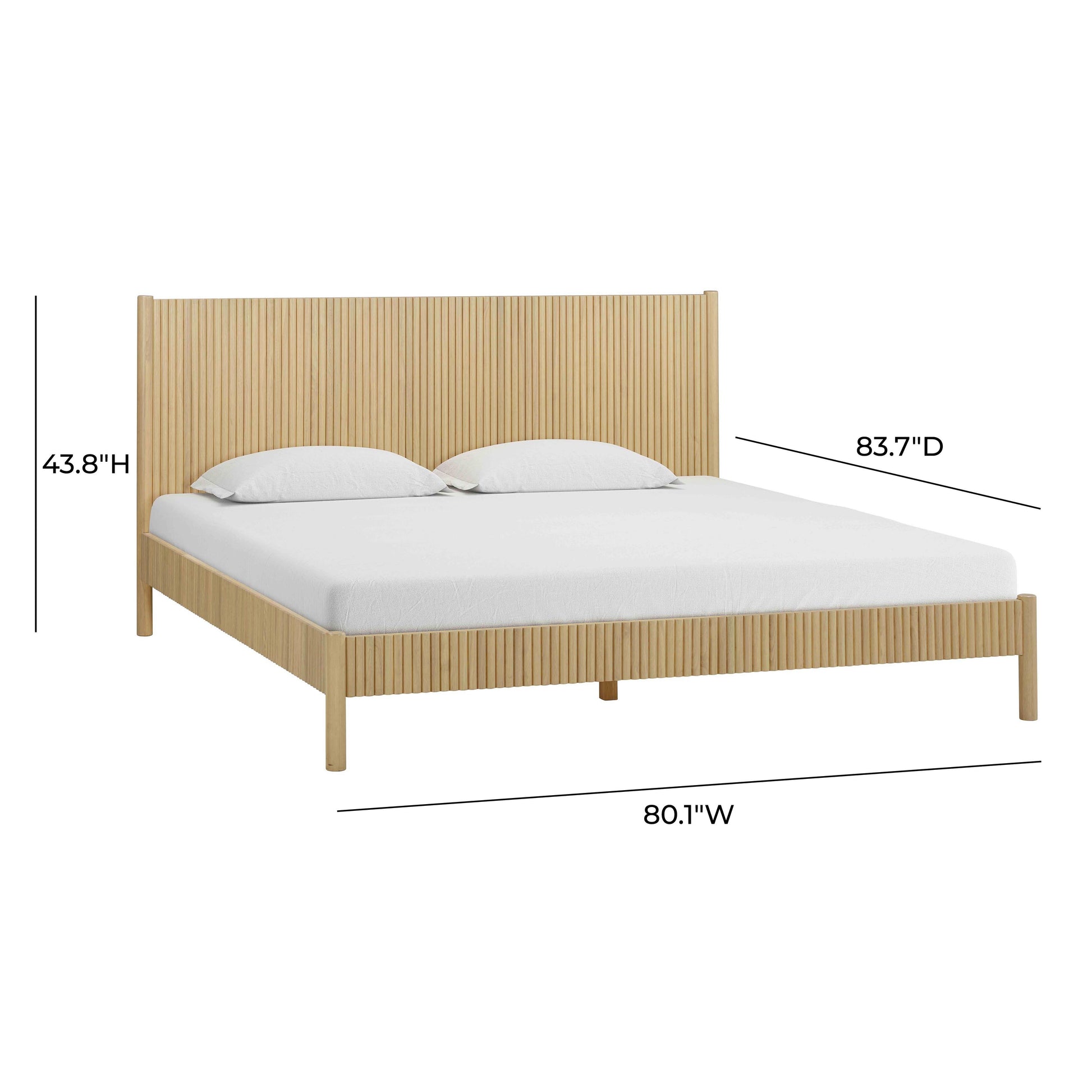 Tyla Natural Wood Bed by TOV B54409