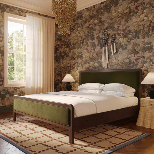 Hella Contract-Grade Velvet and Ash Wood Bed by TOV Furniture – several options shown