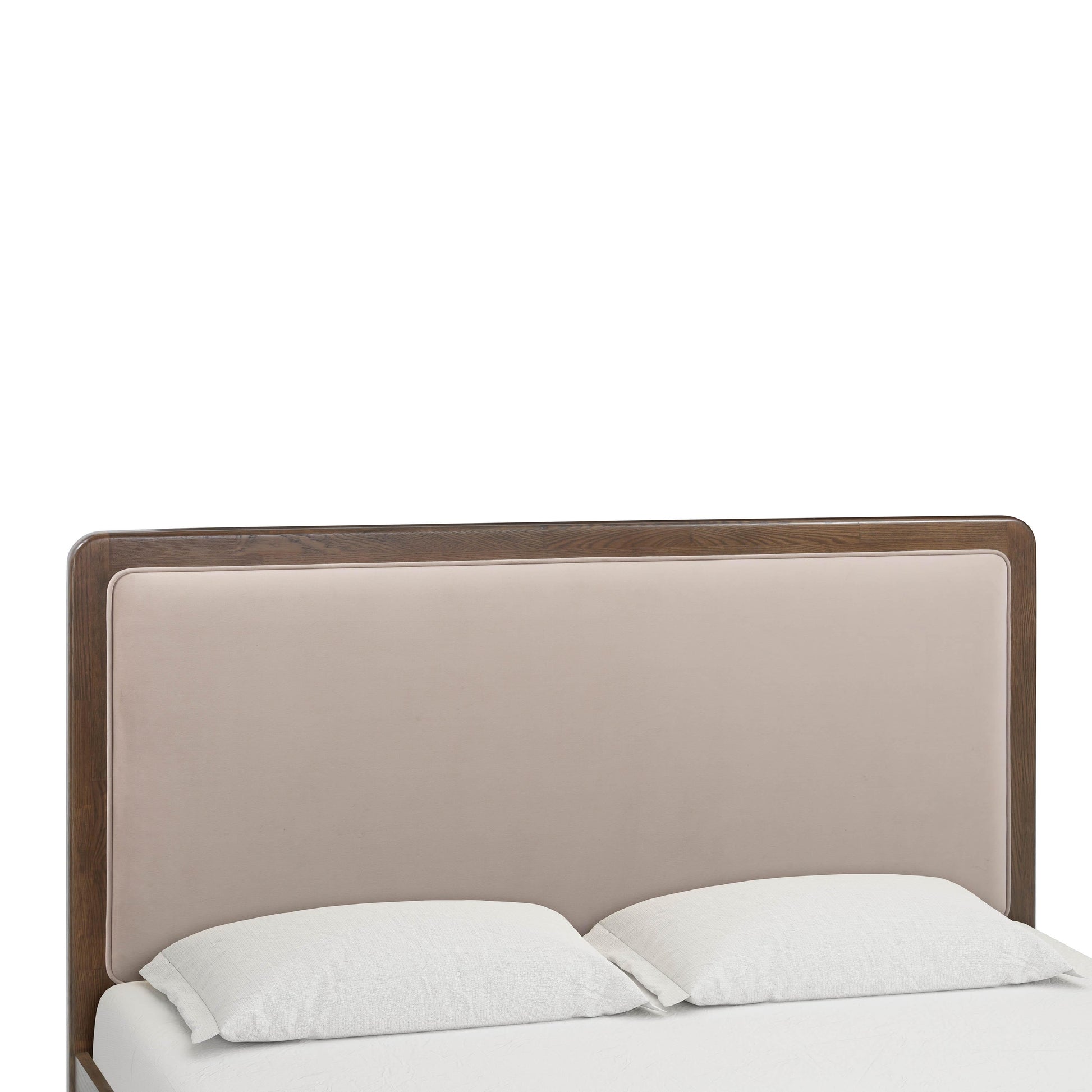 Hella Contract-Grade Velvet and Ash Wood Taupe Queen Bed by Tov Furniture