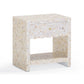 Piara 22 Natural Mother Of Pearl Inlaid Nightstand With Drawer by TOV B54464