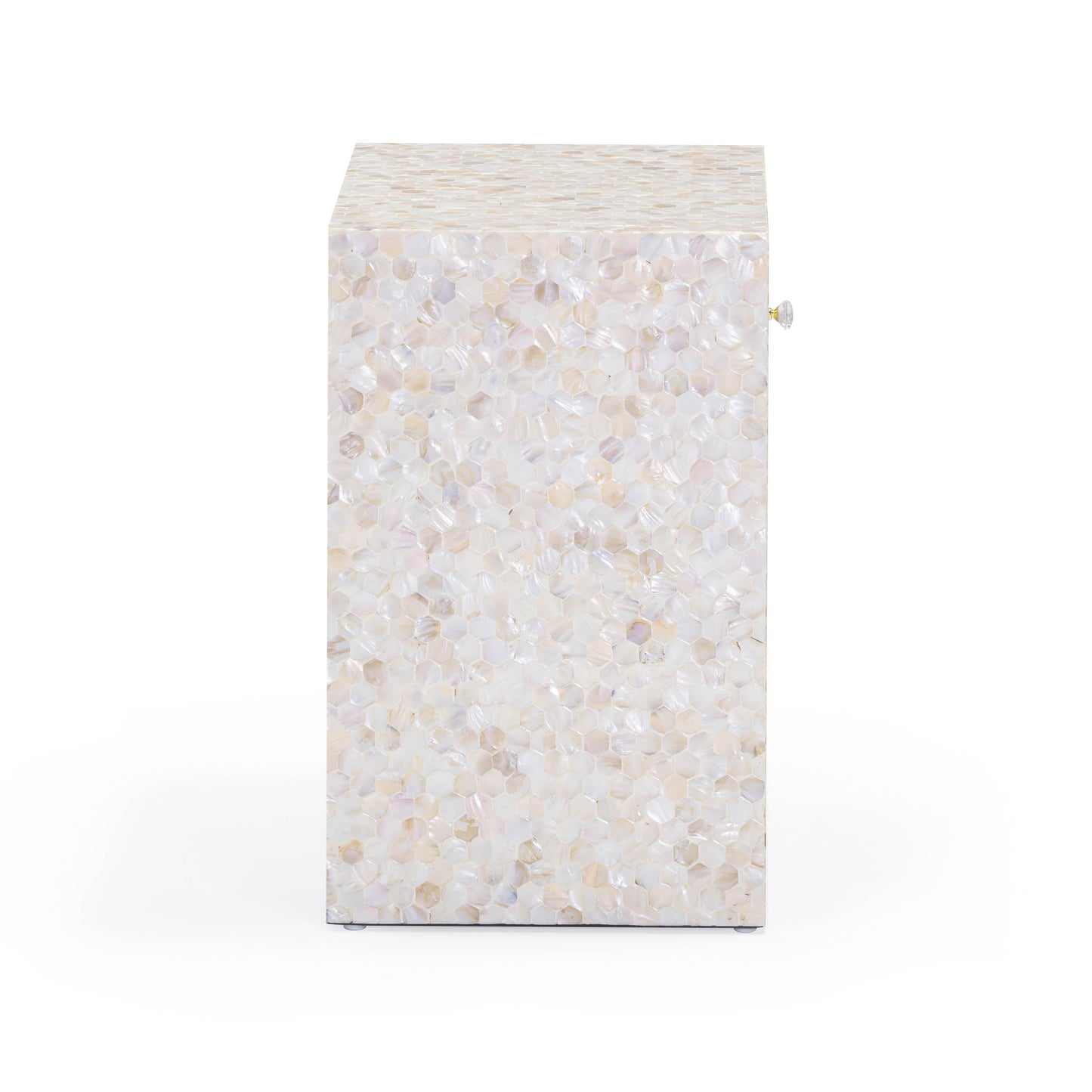 Piara 22 Natural Mother Of Pearl Inlaid Nightstand With Drawer by TOV B54464