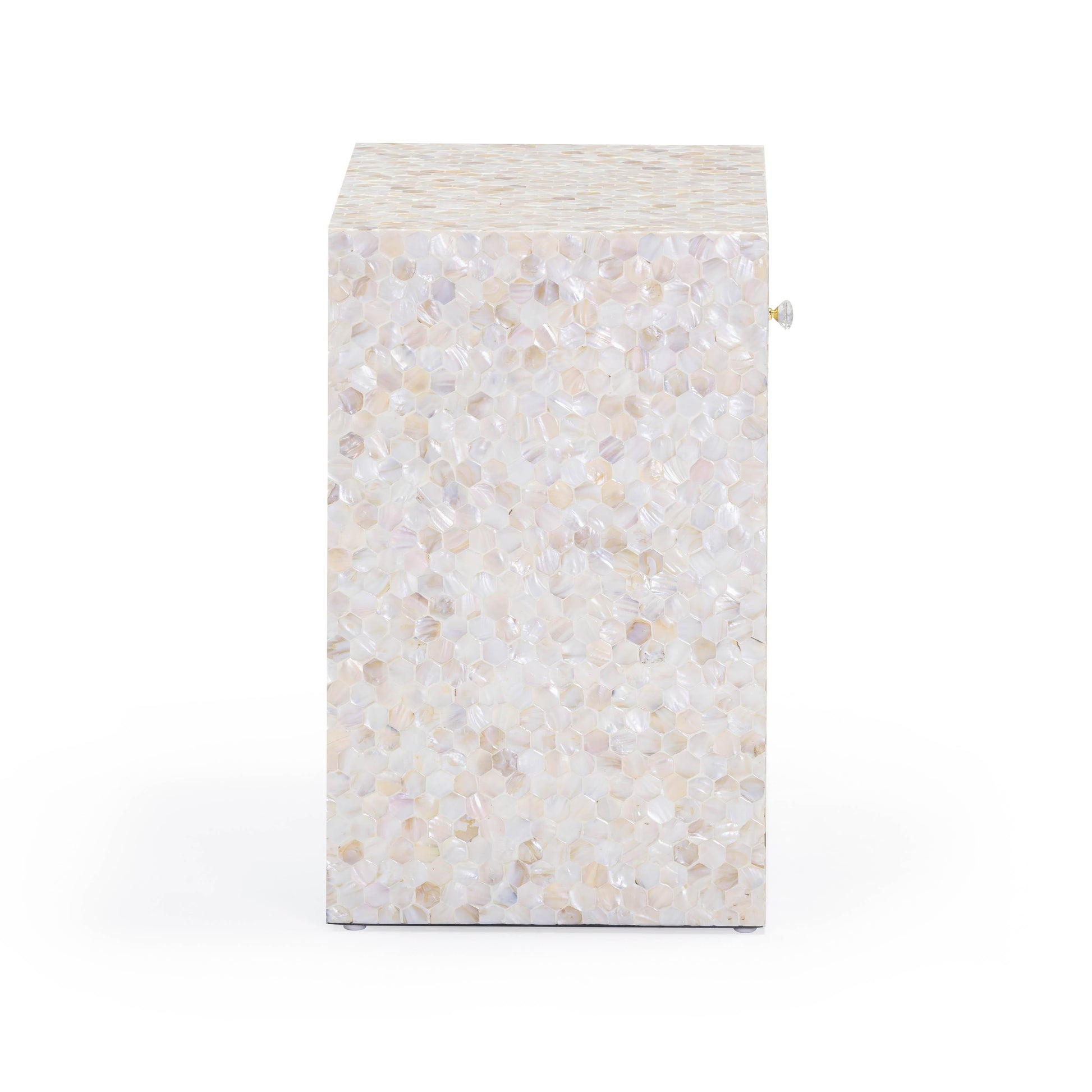 Piara 22 Natural Mother Of Pearl Inlaid Nightstand With Drawer by TOV B54464