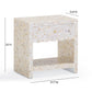 Piara 22 Natural Mother Of Pearl Inlaid Nightstand With Drawer by TOV B54464