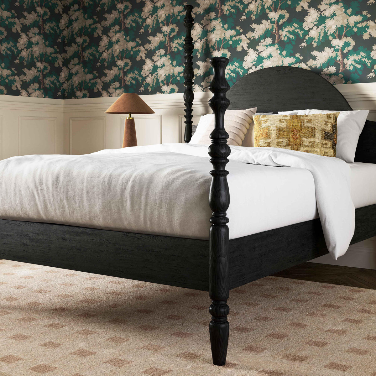 Rosalie Black Ash King Bed by TOV Furniture – photo 2 of 10
