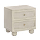 Grappa 22 Wood Raffia Wavy 2 Drawer Nightstand by TOV B54520