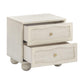 Grappa 22 Wood Raffia Wavy 2 Drawer Nightstand by TOV B54344