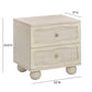 Grappa 22 Wood Raffia Wavy 2 Drawer Nightstand by TOV B54520