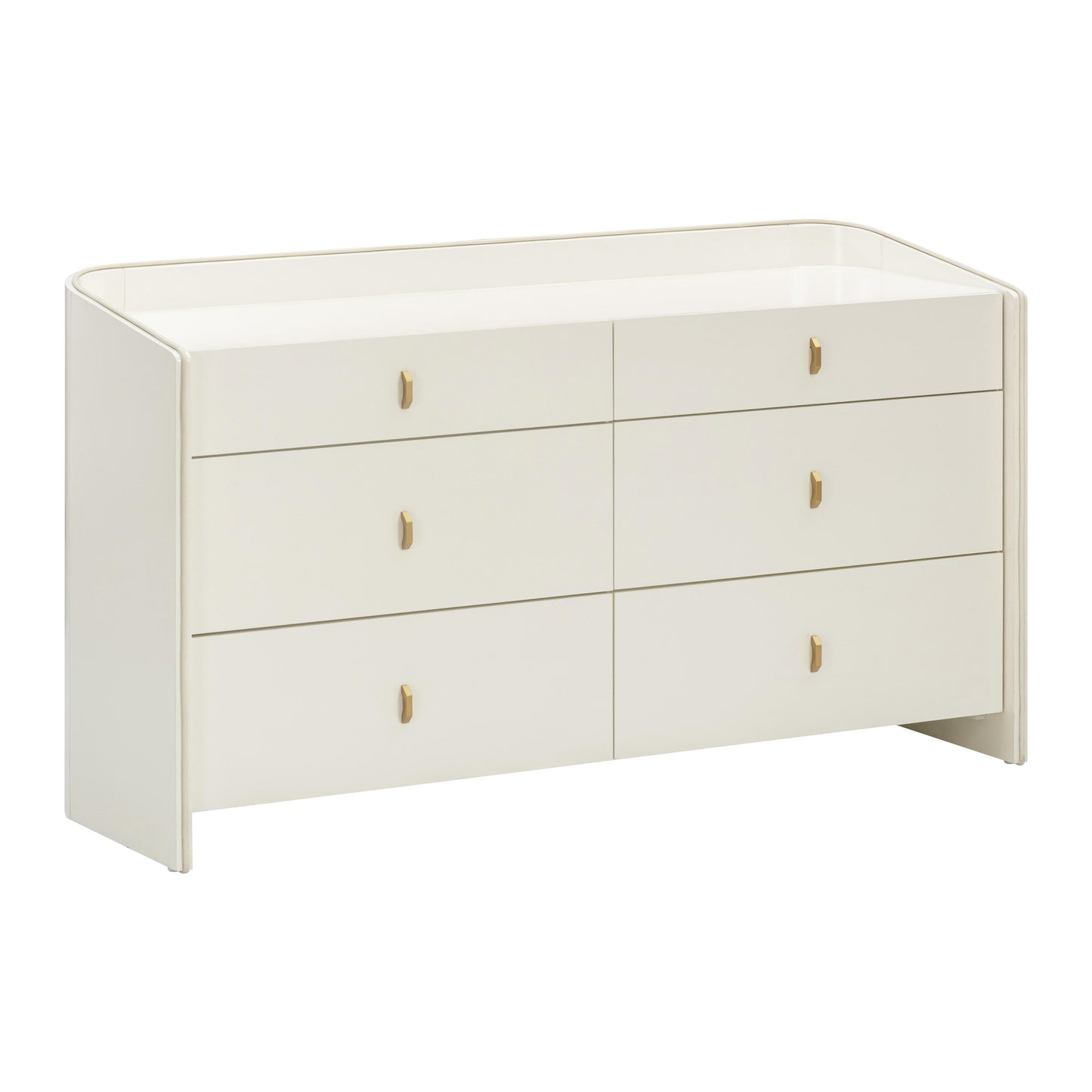 Collins 56" Cream 6-Drawer Dresser Cream by Tov Furniture