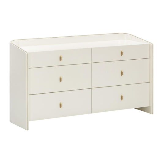 Collins 56 Cream 6 Drawer Dresser by TOV B54541