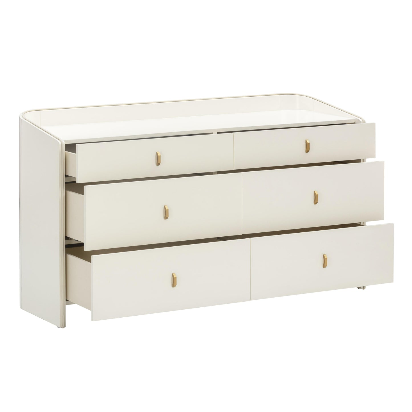 Collins 56" Cream 6-Drawer Dresser Cream by Tov Furniture