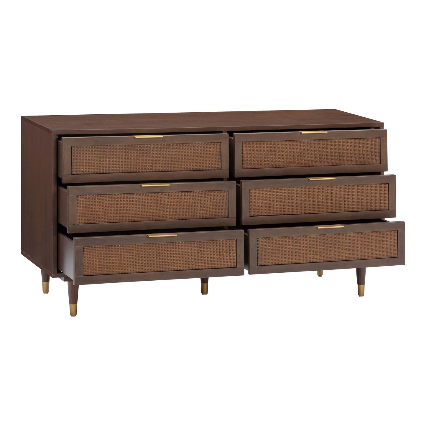 Sierra 60 Cane 6 Drawer Dresser by TOV B44113