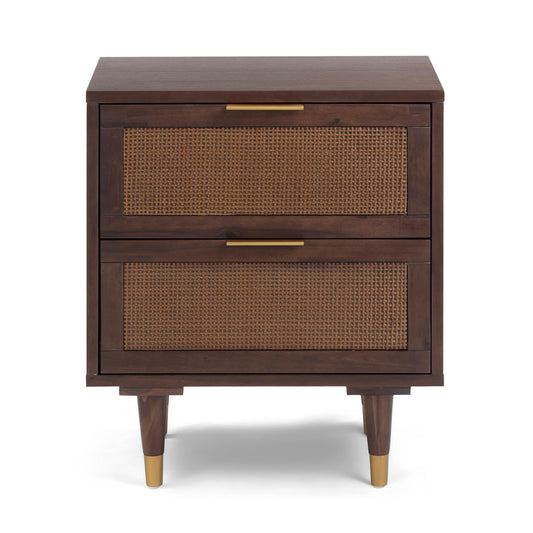 Sierra 22 Cane 2 Drawer Nightstand by TOV B54554