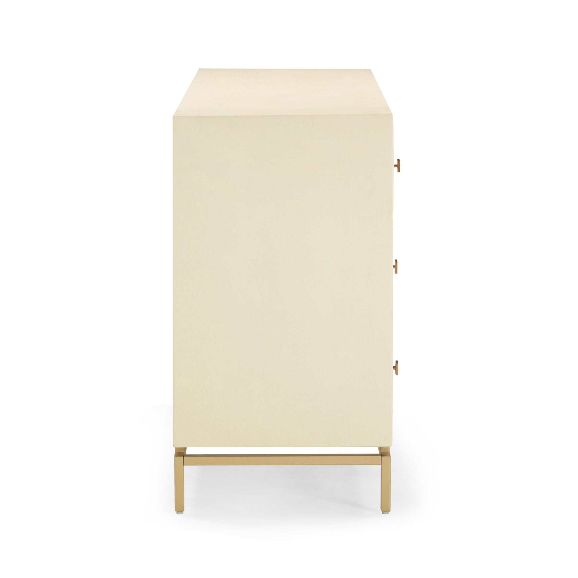 Pesce 57" Shagreen 6 Drawer Dresser Cream by Tov Furniture