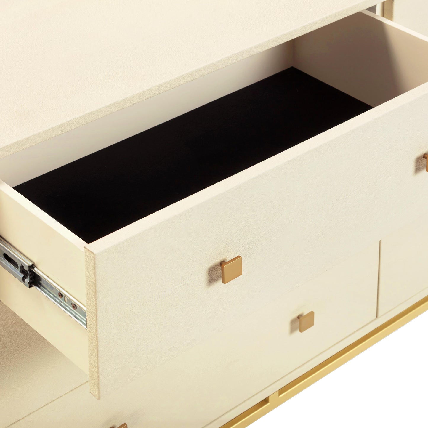 Pesce 57" Shagreen 6 Drawer Dresser Cream by Tov Furniture