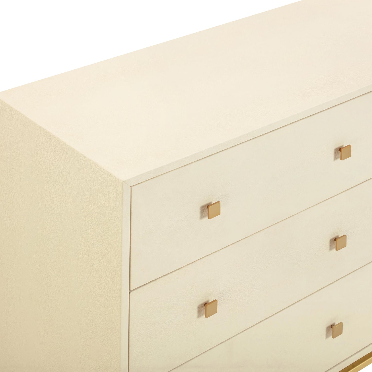 Pesce 57" Shagreen 6 Drawer Dresser Cream by Tov Furniture