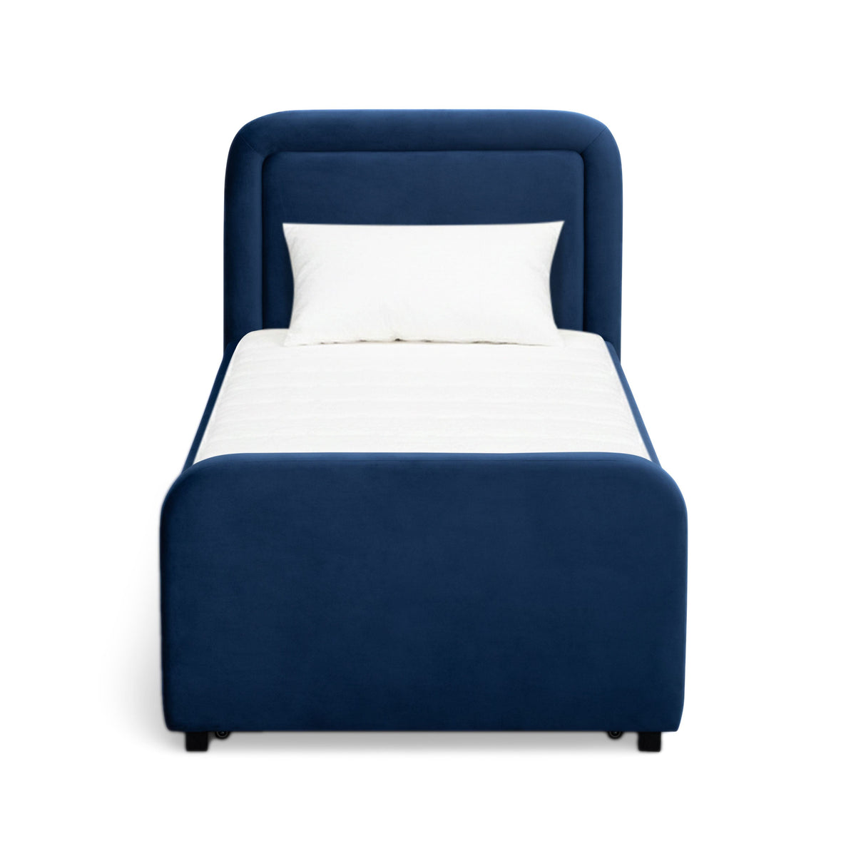 Briella Navy Blue Performance Velvet Trundle Bed in Twin by TOV Furniture – photo 3 of 10