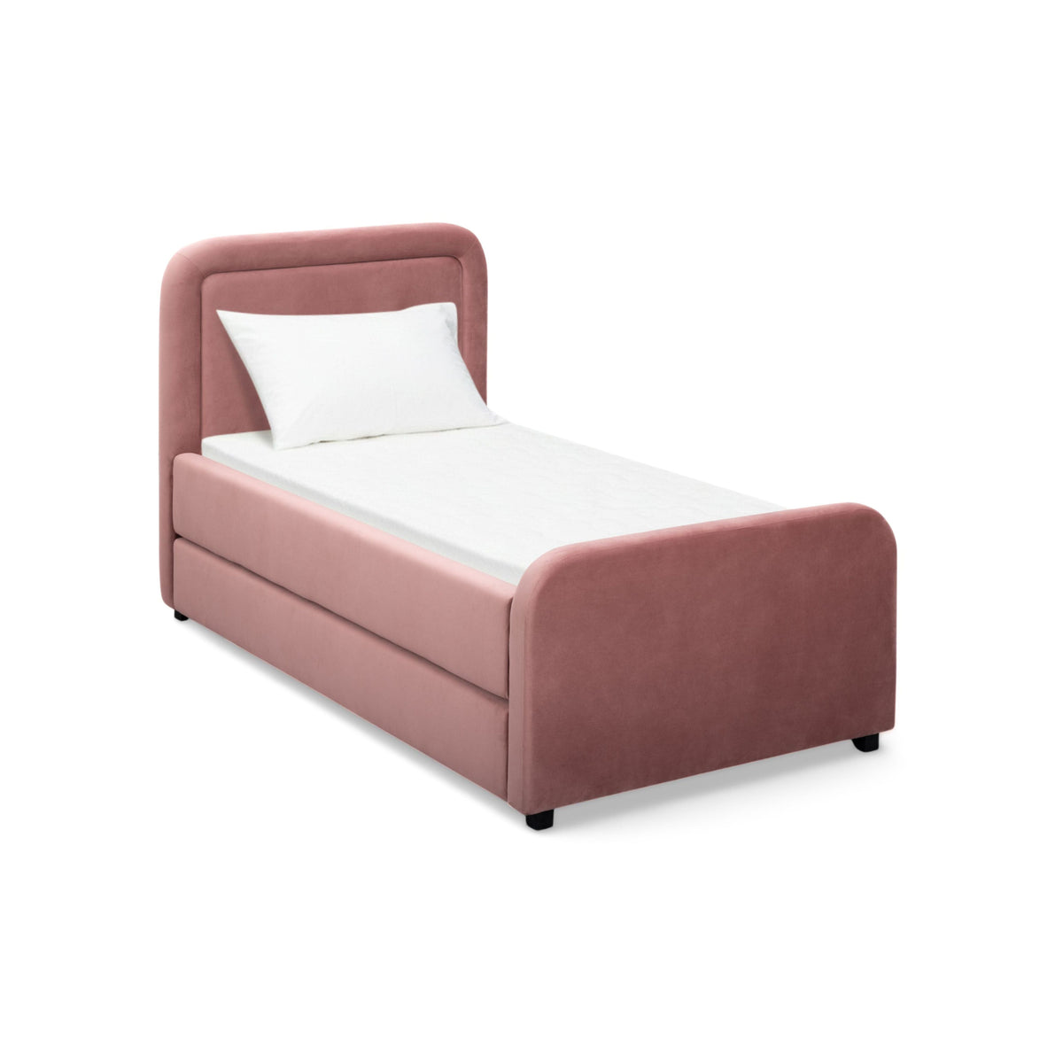 Briella Salmon Performance Velvet Trundle Bed in Twin by TOV Furniture – photo 4 of 10