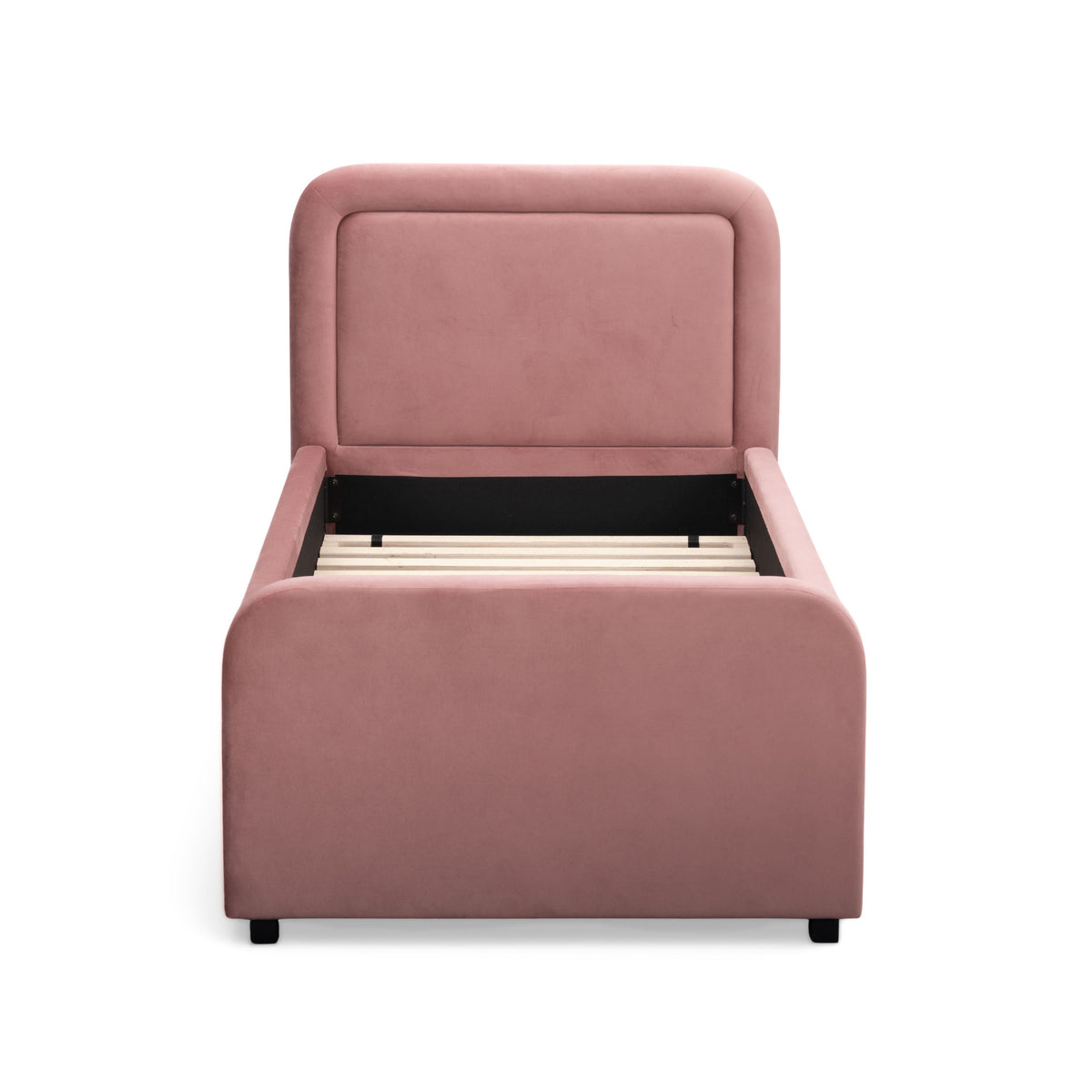 Briella Salmon Performance Velvet Trundle Bed in Twin by TOV Furniture – photo 6 of 10