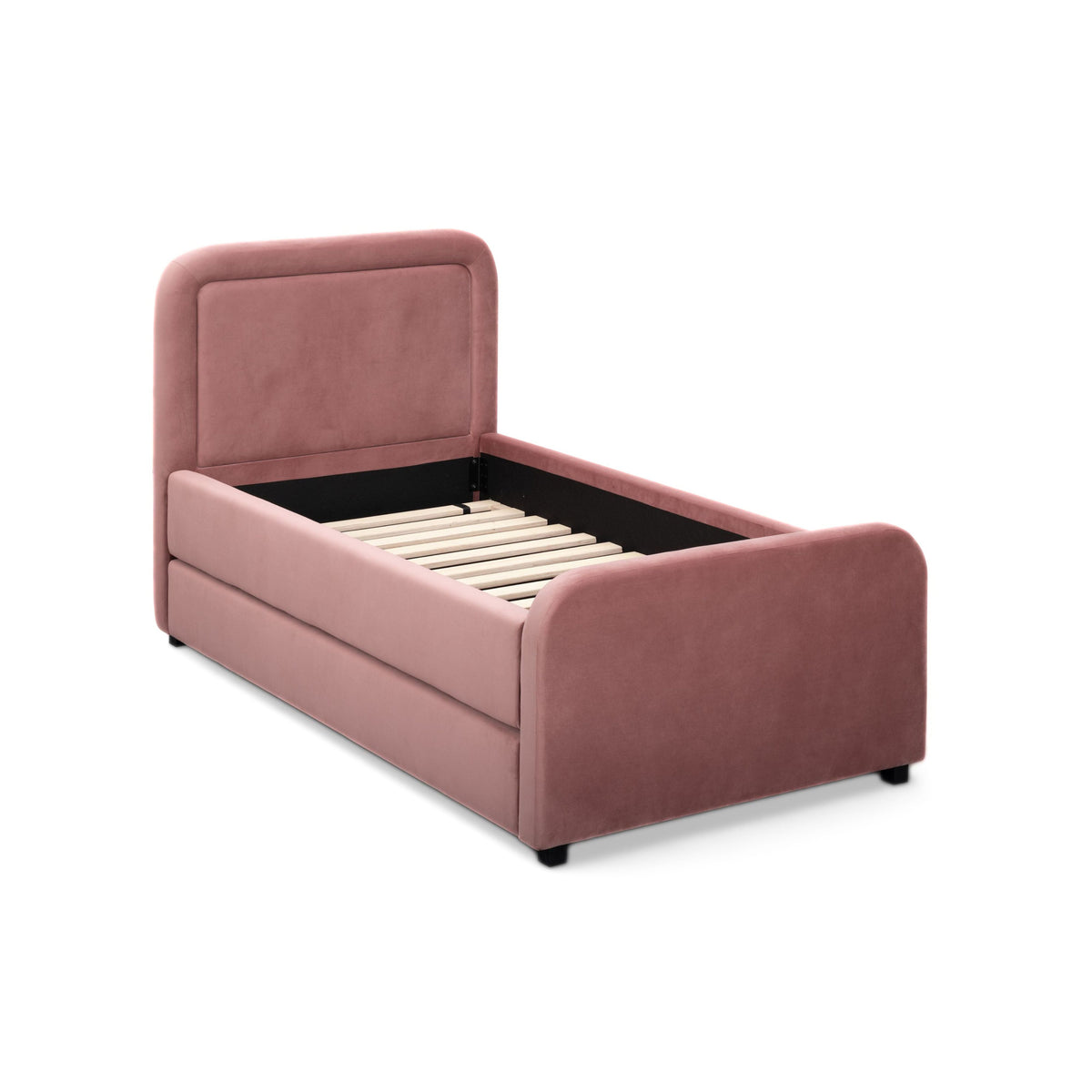 Briella Salmon Performance Velvet Trundle Bed in Twin by TOV Furniture – photo 8 of 10