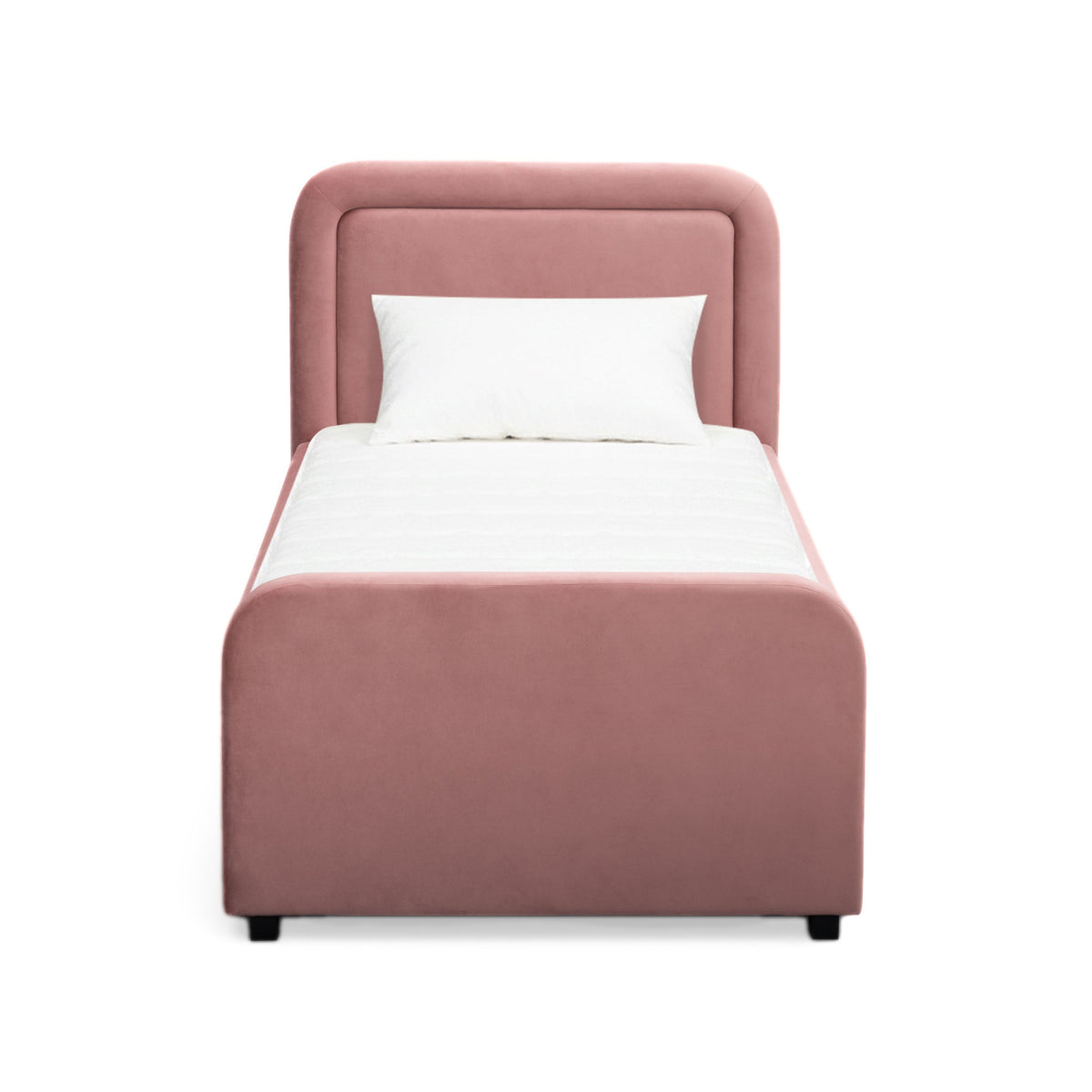 Briella Salmon Performance Velvet Trundle Bed in Twin by TOV Furniture – photo 3 of 10