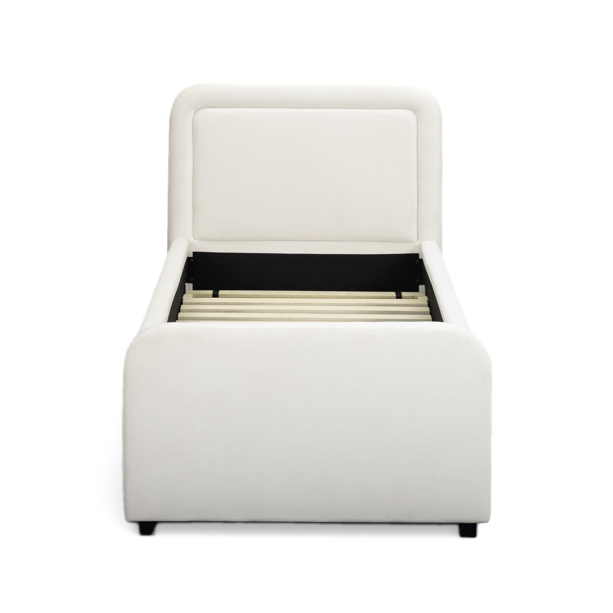 Briella Cream Performance Velvet Trundle Bed in Twin by TOV Furniture – photo 8 of 10
