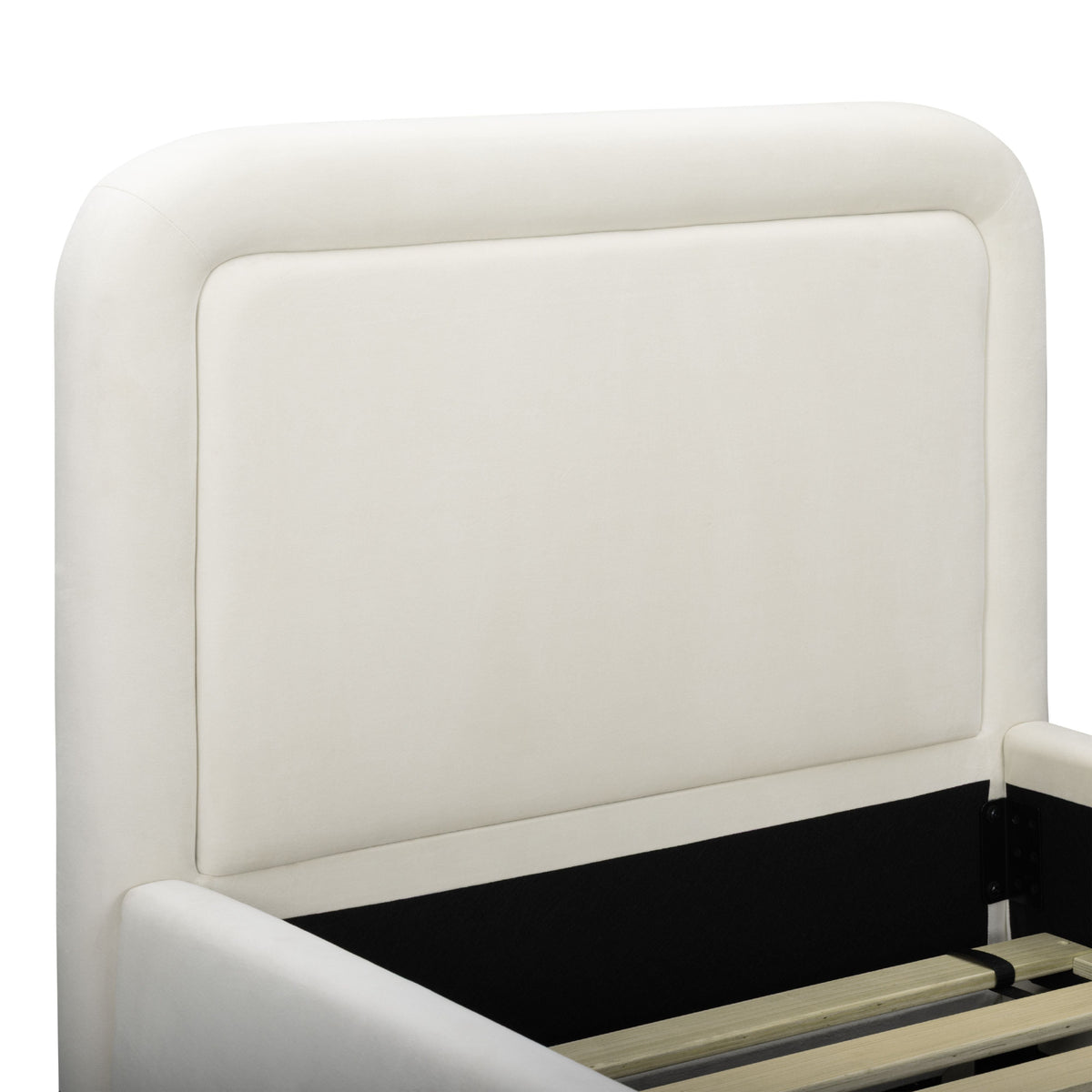 Briella Cream Performance Velvet Trundle Bed in Twin by TOV Furniture – photo 9 of 10
