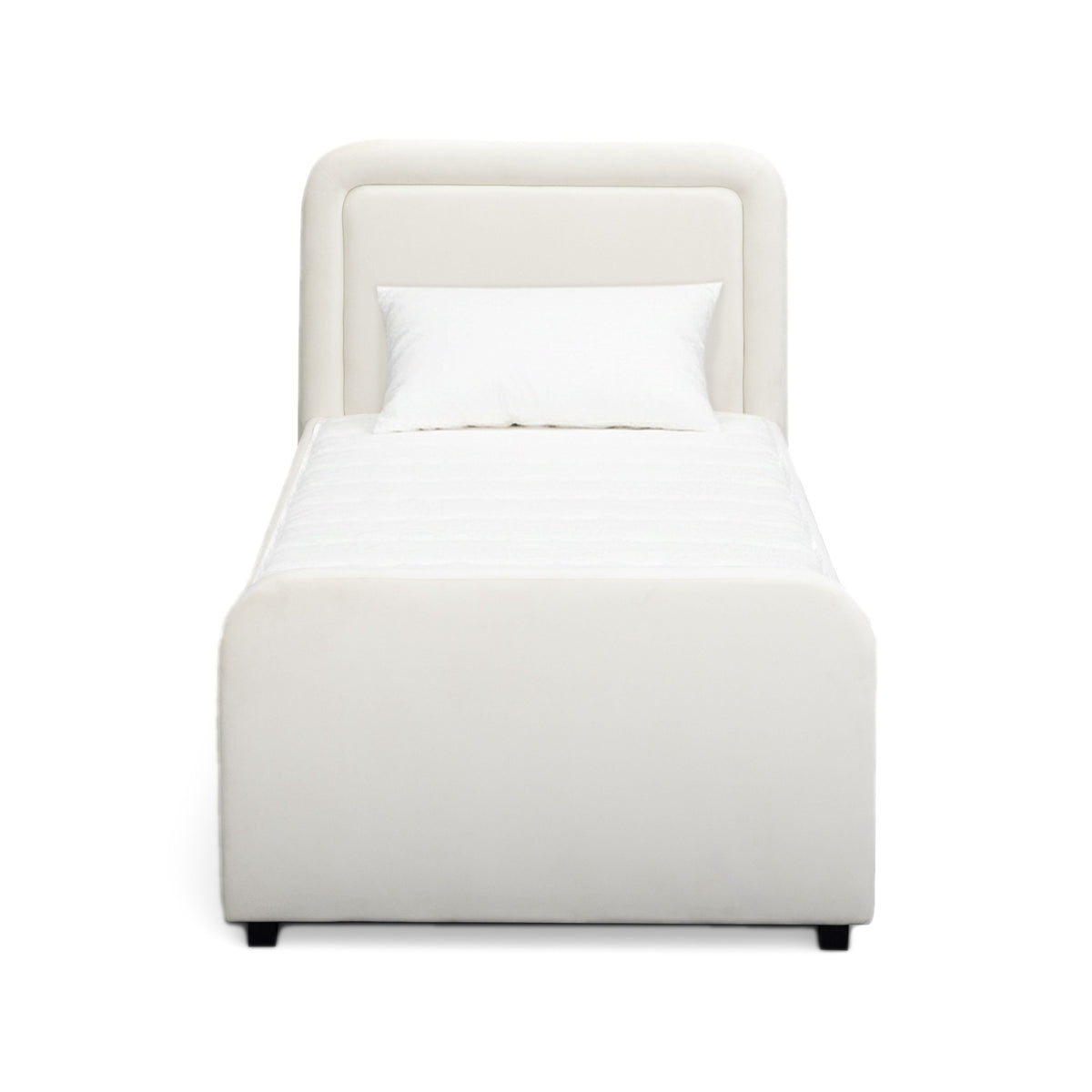 Briella Cream Performance Velvet Trundle Bed in Twin by TOV Furniture – photo 4 of 10