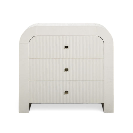 Hump 38" White Arched 3-Drawer Bedside Chest by TOV Furniture – photo 1 of 7