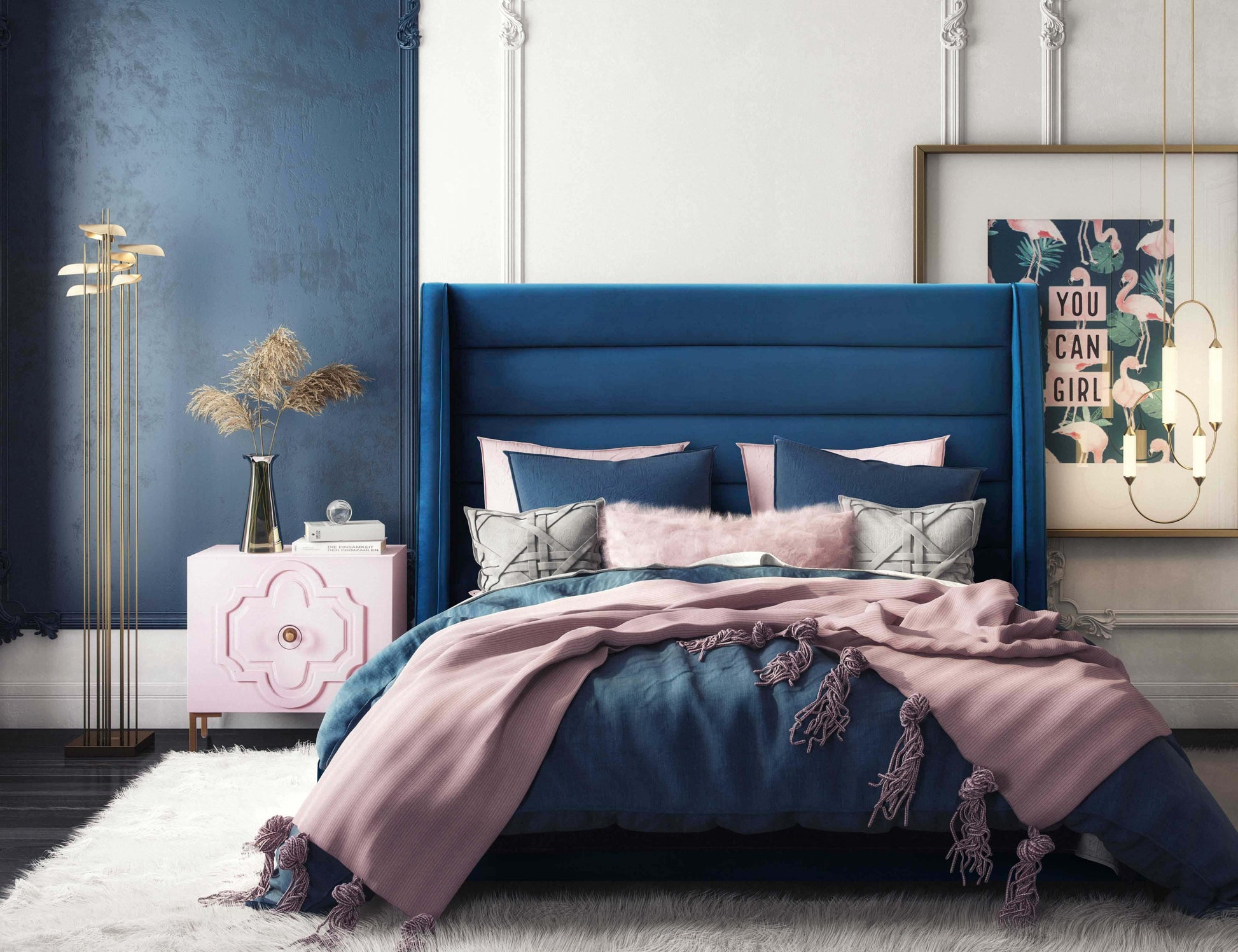 Koah Velvet Bed by TOV B6330