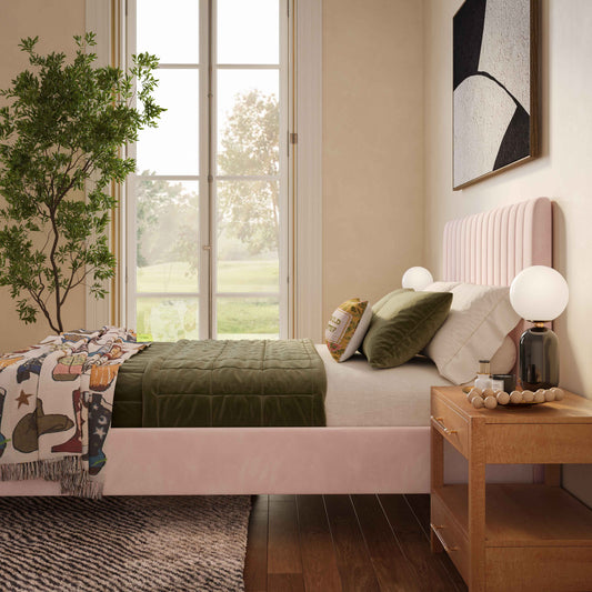 Angela Performance Velvet Bed by TOV Furniture – several options shown