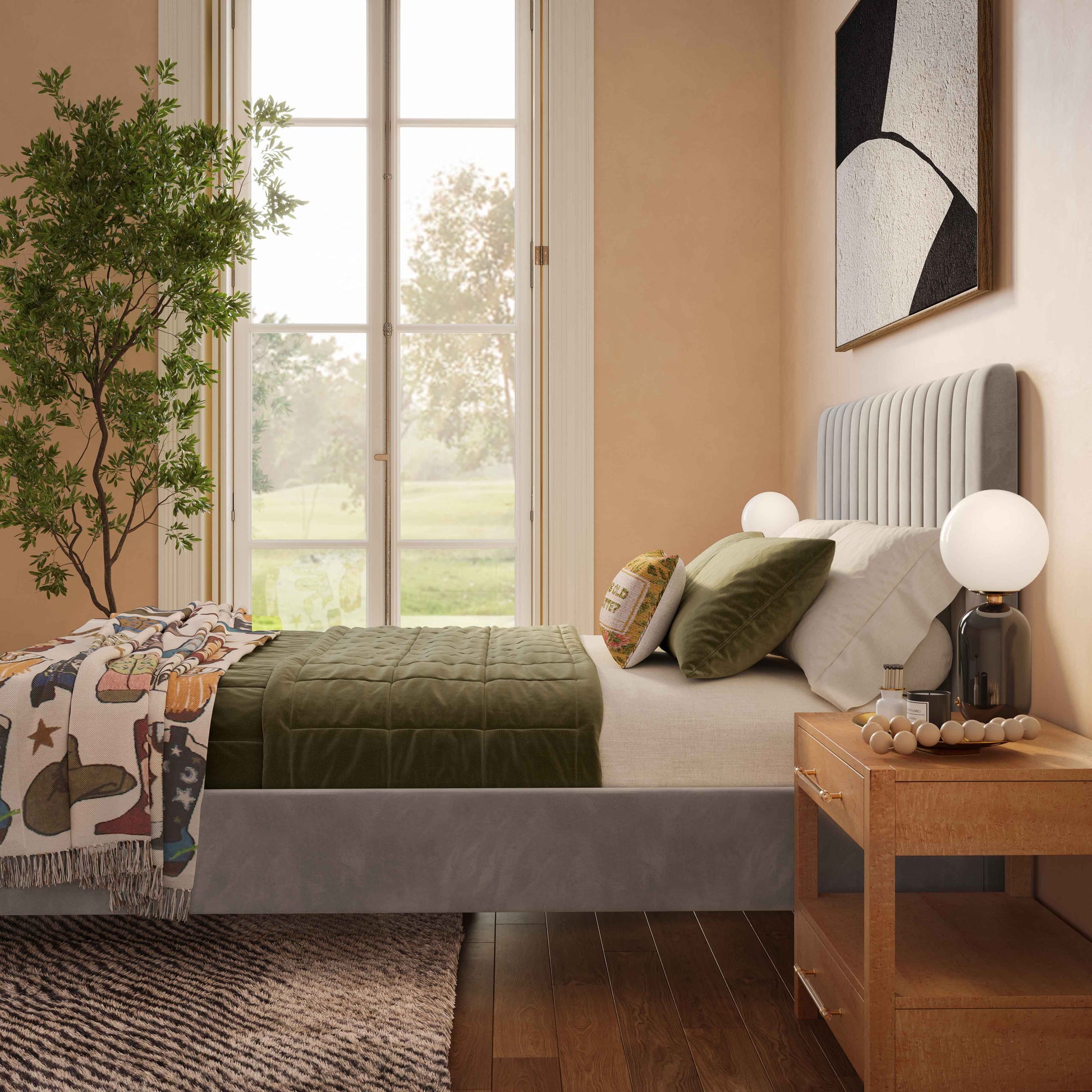 Angela Velvet Bed by TOV B6373