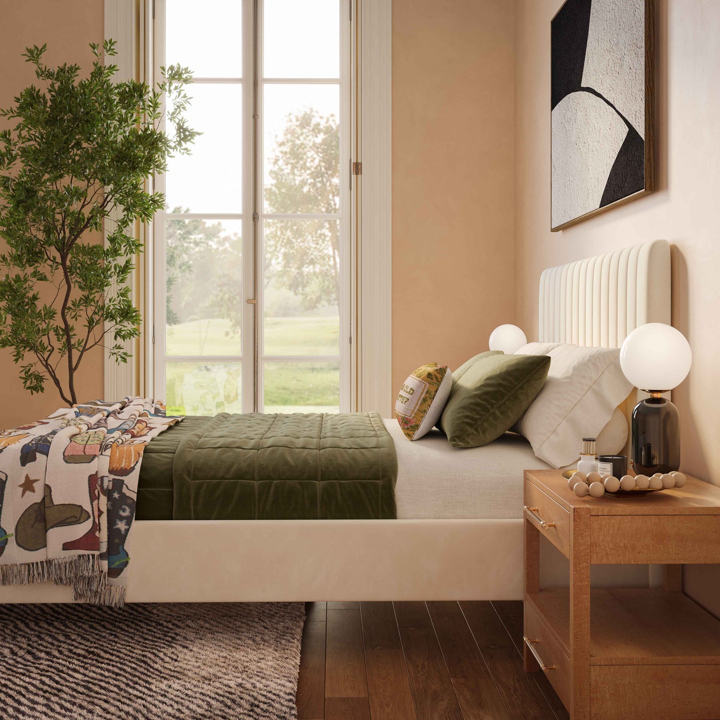 Angela Velvet Bed by TOV B68161