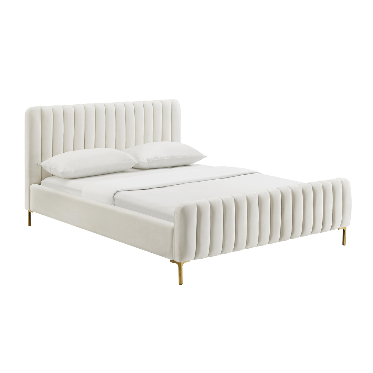 Angela Performance Velvet Bed by TOV Furniture – several options shown
