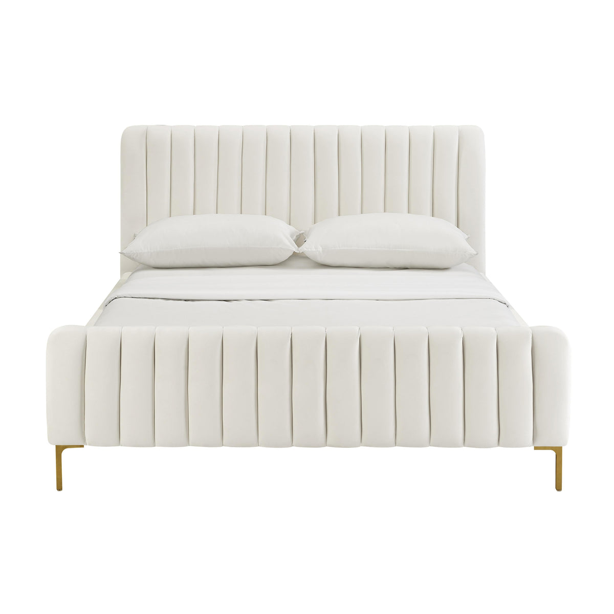 Angela Performance Velvet Bed by TOV Furniture – several options shown