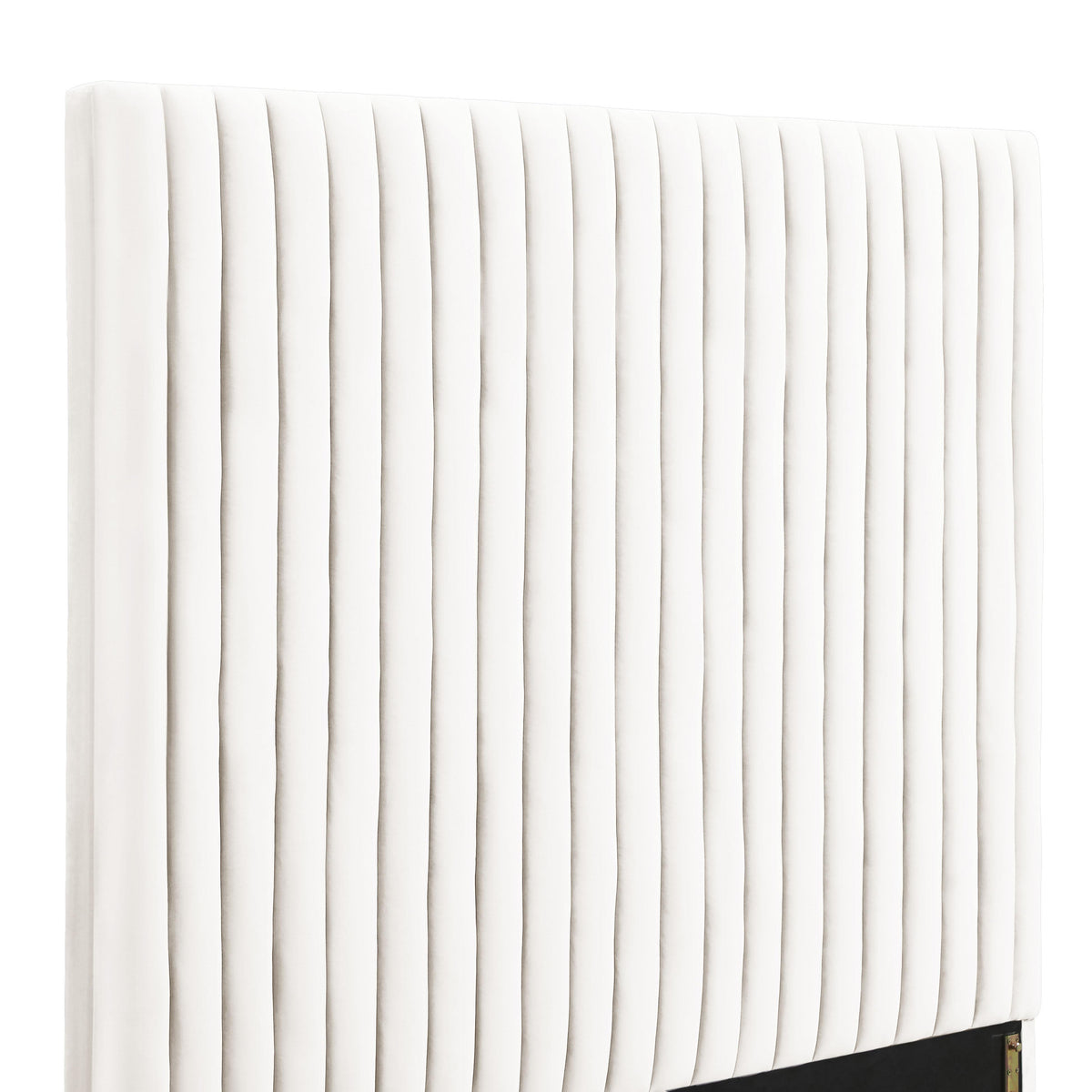 Arabelle White Performance Velvet Bed in King by TOV Furniture – photo 6 of 6
