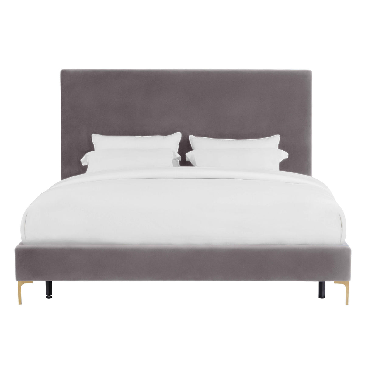 Delilah Velvet Bed in Grey / Twin by TOV Furniture – photo 3 of 9