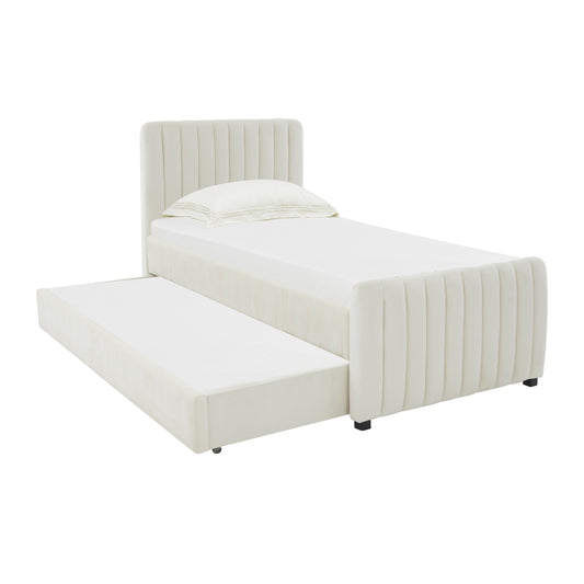 Angela Velvet Trundle Bed In Twin by TOV B68376