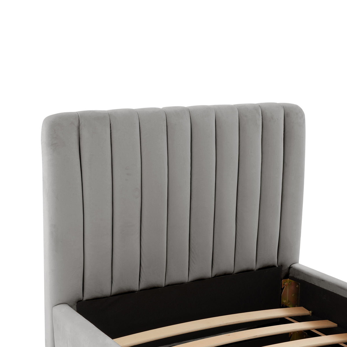 Angela Grey Performance Velvet Trundle Bed in Twin by TOV Furniture – photo 7 of 8