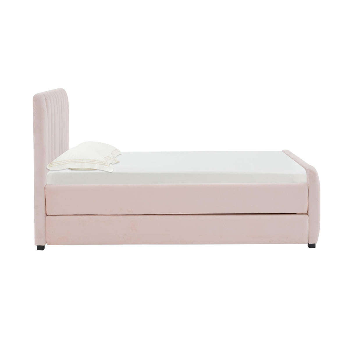 Angela Blush Performance Velvet Trundle Bed in Twin by TOV Furniture – photo 5 of 8