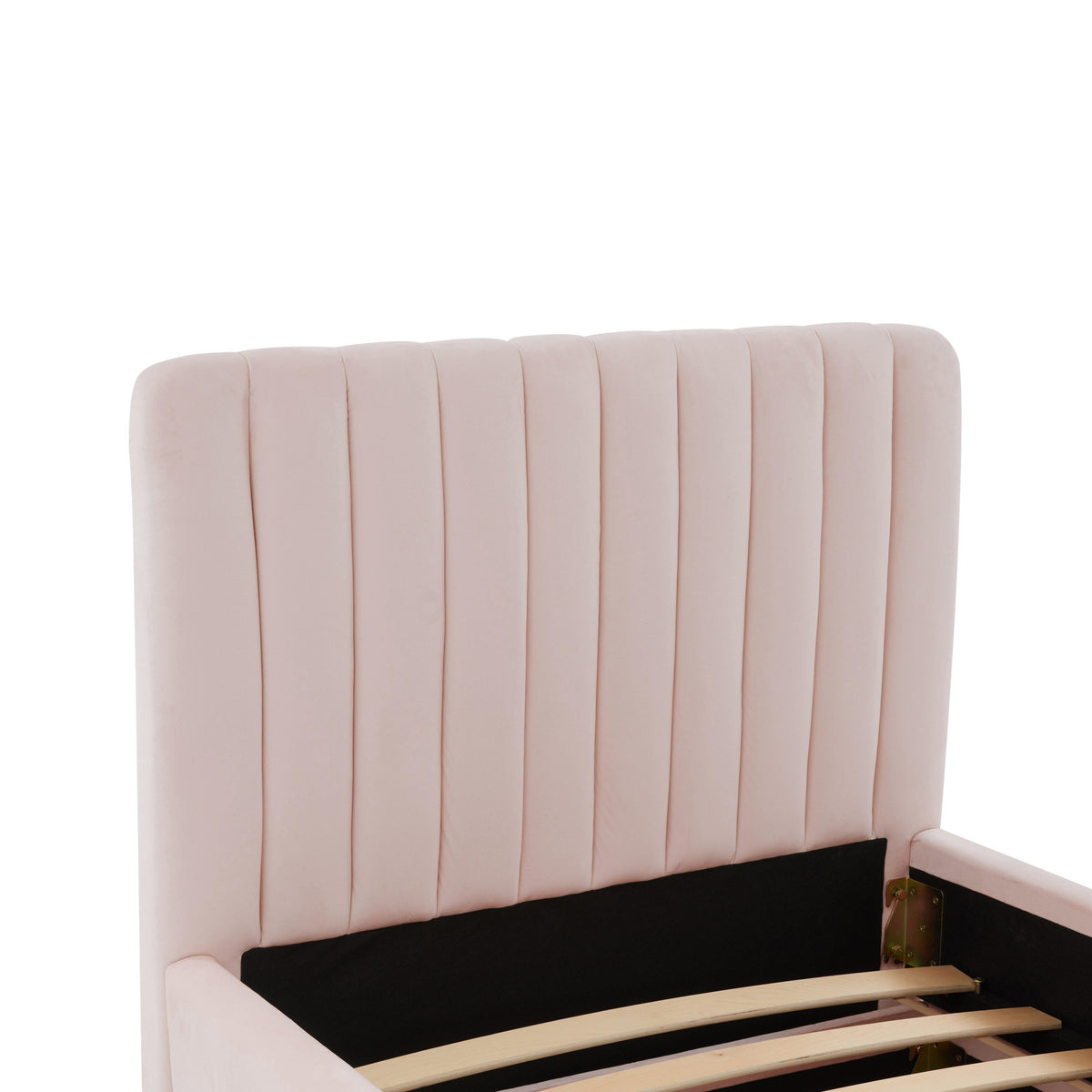 Angela Blush Performance Velvet Trundle Bed in Twin by TOV Furniture – photo 7 of 8