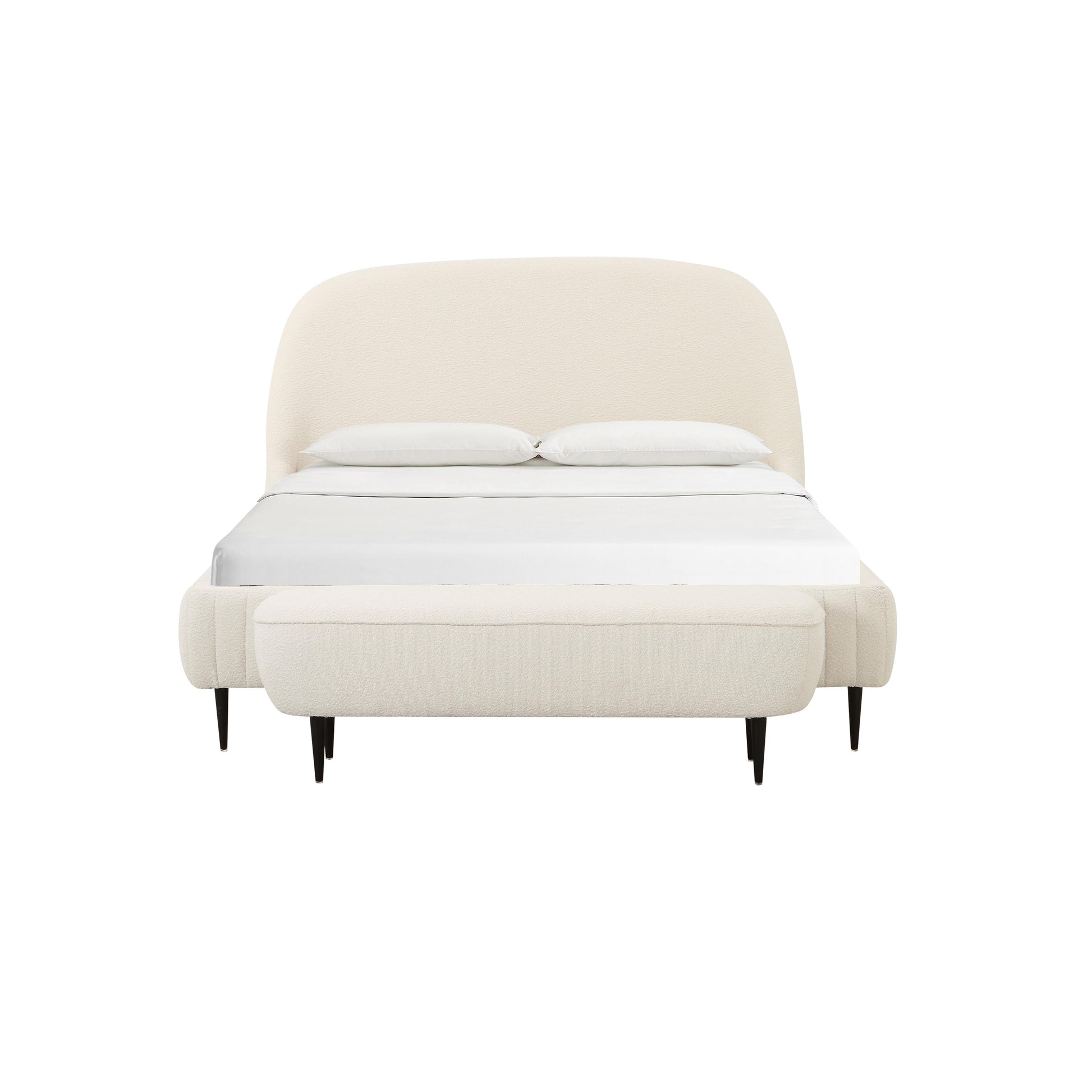 Denise Cream Boucle Bed by TOV B68690