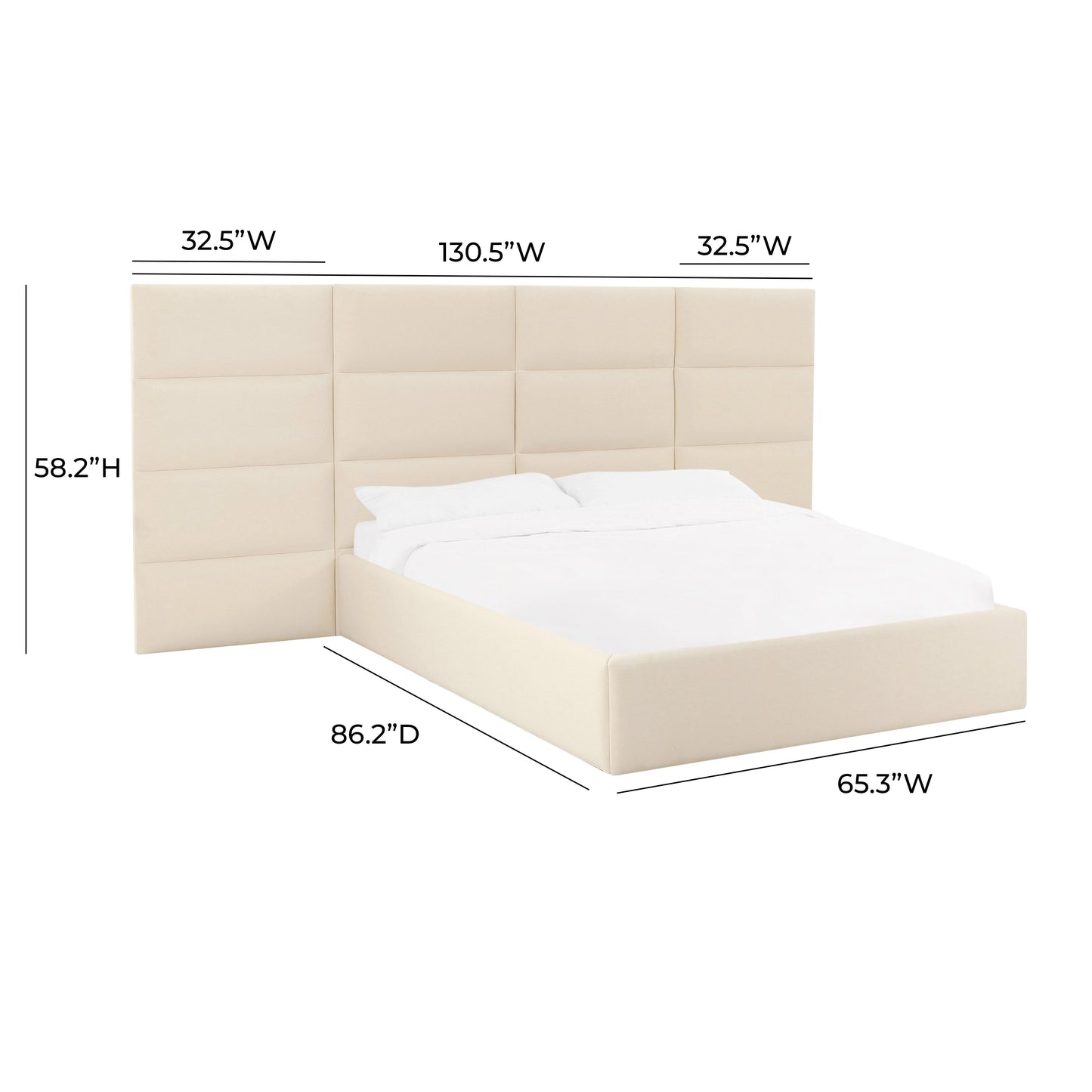 Eliana Velvet Bed With Wings by TOV B68724 Wings