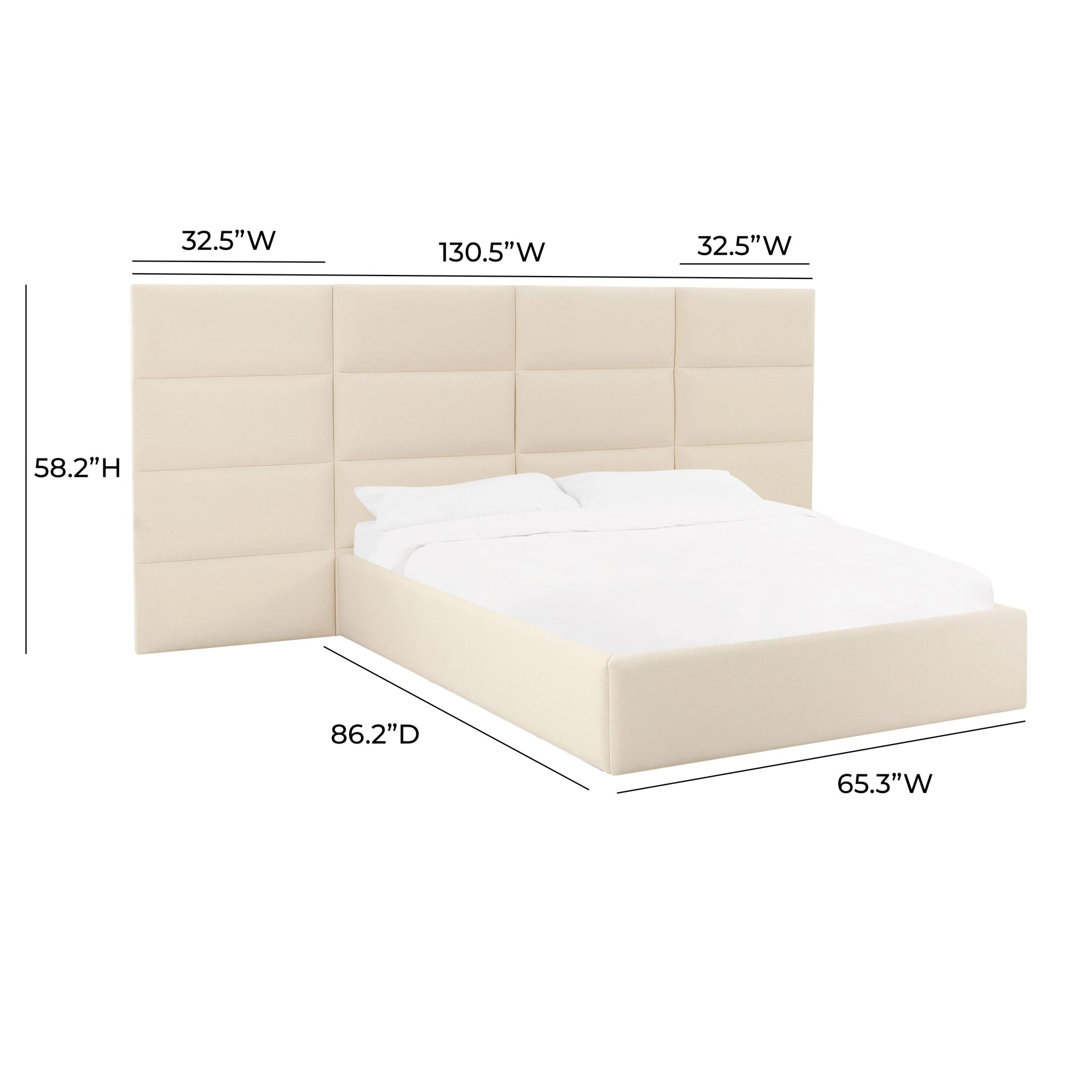 Eliana Velvet Bed With Wings by TOV B68725 Wings