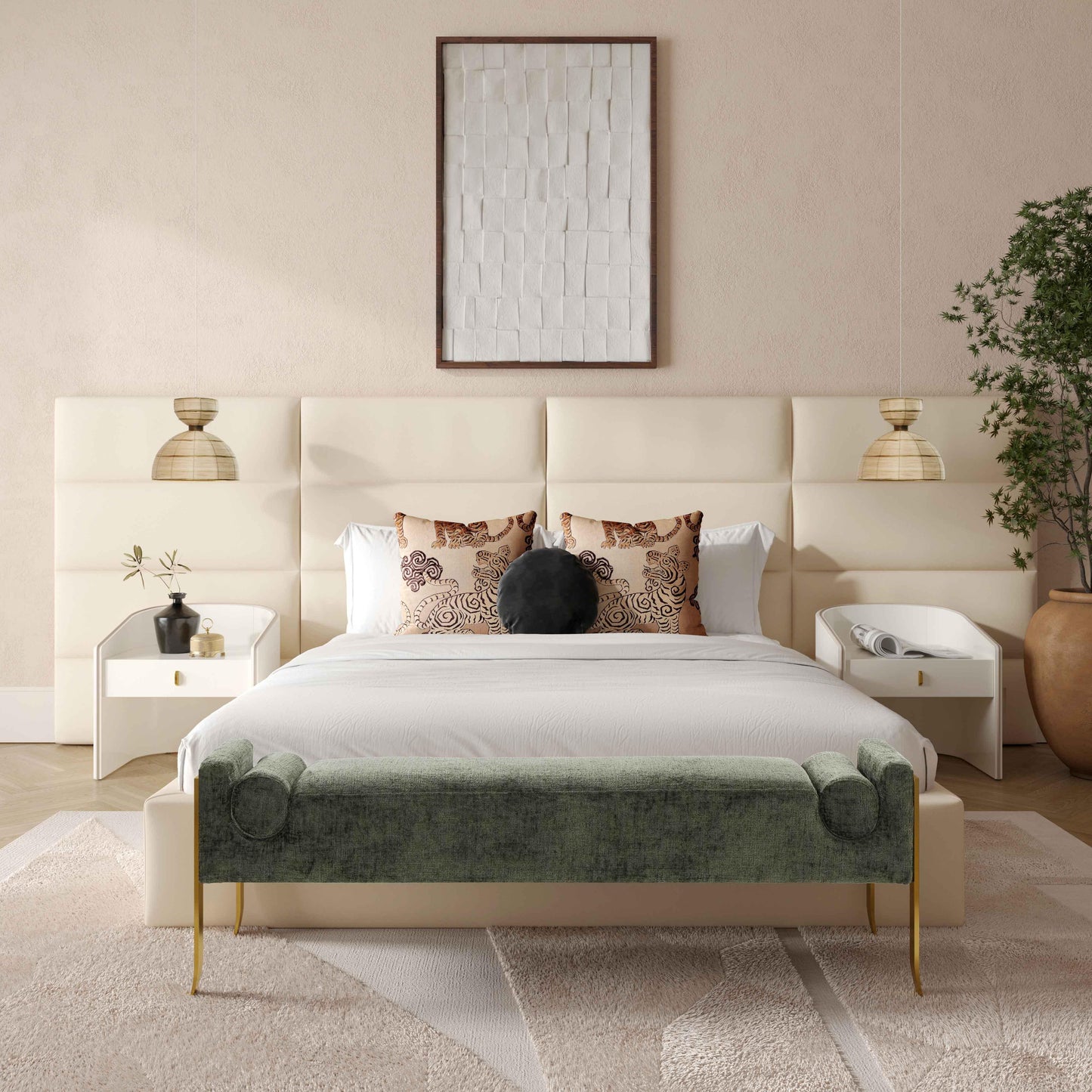 Eliana Velvet Bed With Wings by TOV B68726 Wings