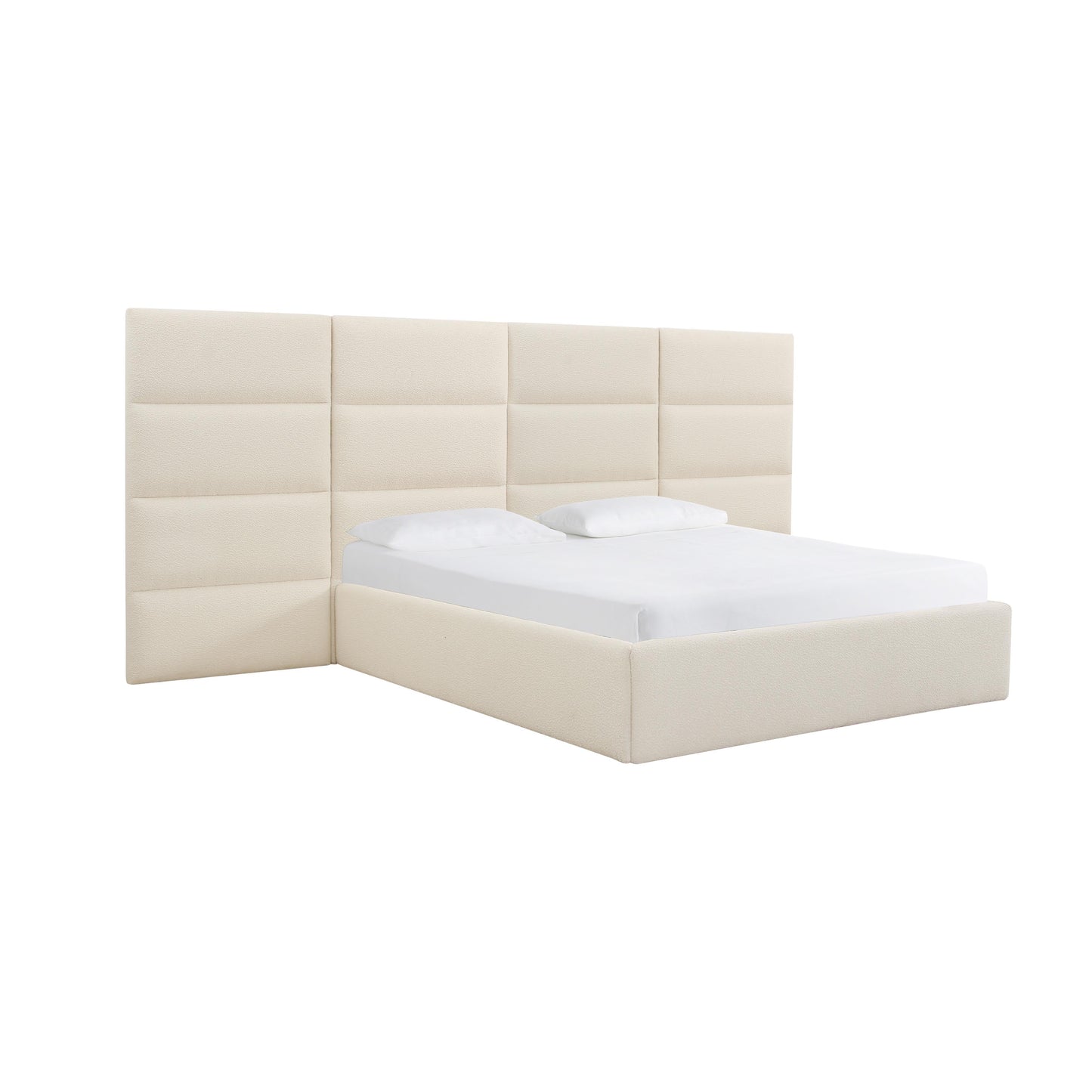 Eliana Cream Boucle Bed by TOV B68731